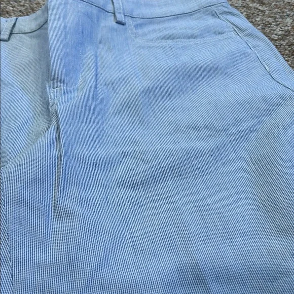 J. Crew Factory Ella High Rise Wide Leg Blue Cropped Pants - Picture 3 of 7
